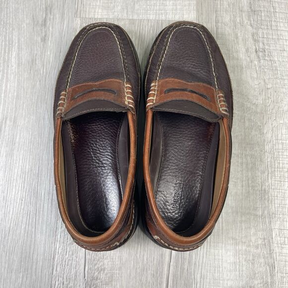 L.L. Bean Men's Allagash Bison Handsewn Penny Loafers Two-Tone Size 9 Slip On S - Picture 8 of 12